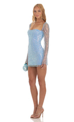 Sequin Corset Dress in Blue