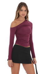 Side Slit Mini Skort in Black