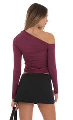 Side Slit Mini Skort in Black