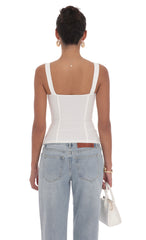 Lace Bust Top in White