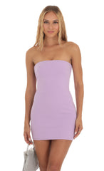 Strapless Bodycon Dress in Lavender